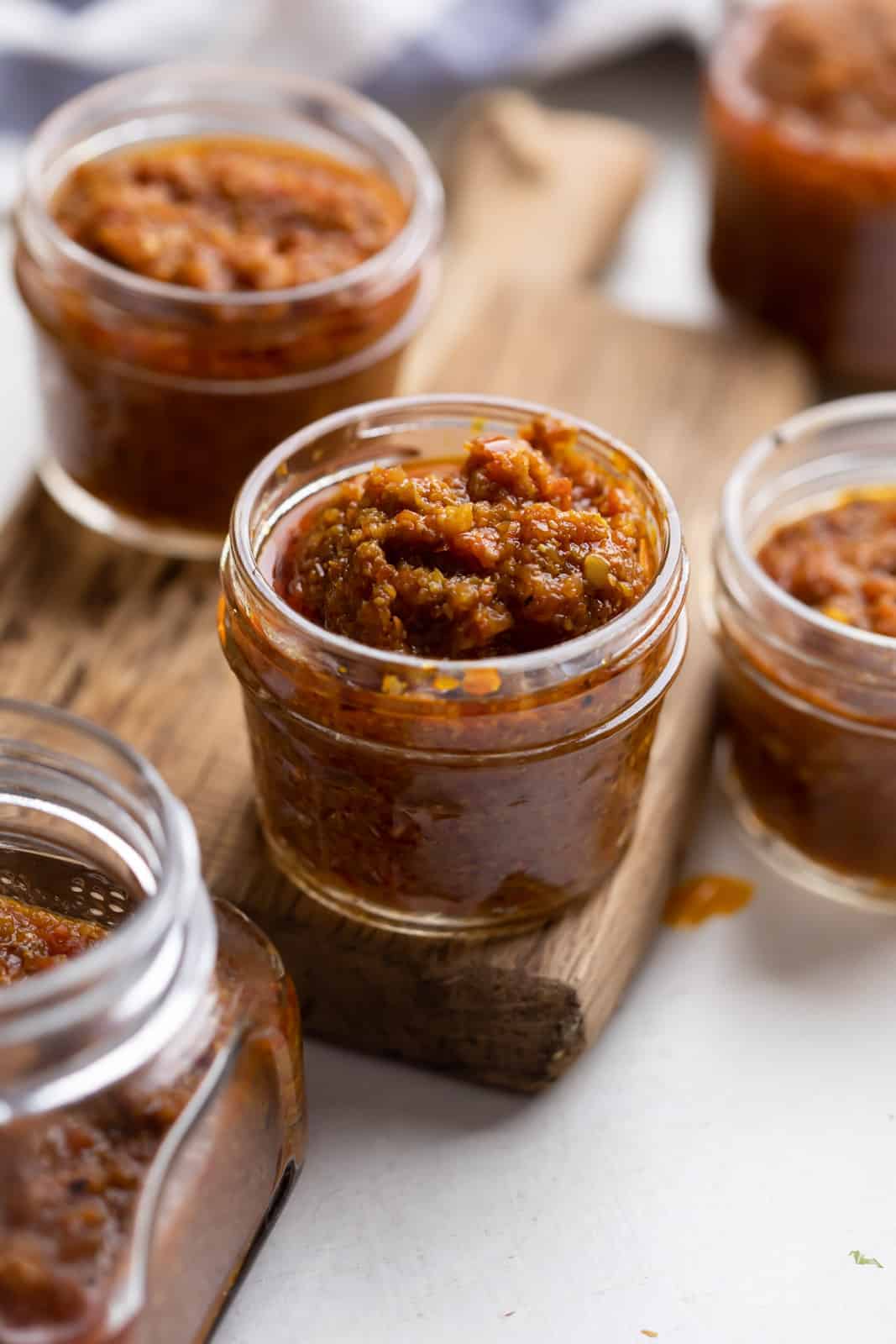 Stored Curry Pastes in jar