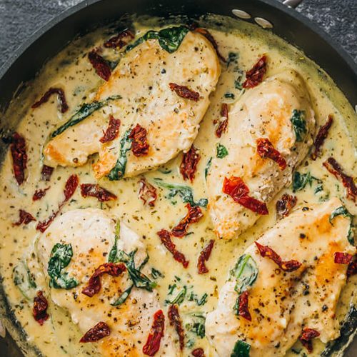 Chicken with Creamy Sun Dried Tomato Sauce